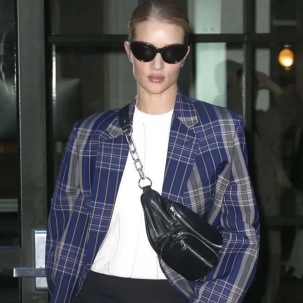 Alexander Wang Lambskin Suede Leopard Attica Belt Bag Black - Picture 9 of 10